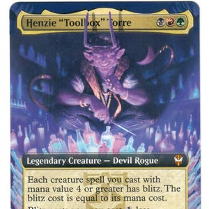 Henzie Toolbox Torre Altered Full Art MTG Magic Devil Legendary Good Commander