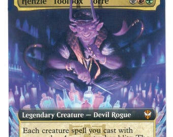 Henzie Toolbox Torre Altered Full Art MTG Magic Devil Legendary Good Commander
