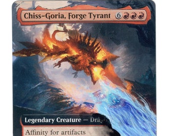 チス＝ゴリアの炉の暴君 改変版 フルアート MTG ビッグドラゴン 赤