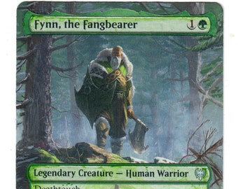 Fynn the Fangbearer Altered Full Art MTG Magic Commander Kaldheim Poison Infect EDH