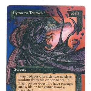 Hino a Tourach Alterado Arte Completa MTG Magic Legacy Old School Black 93 94 Descartar