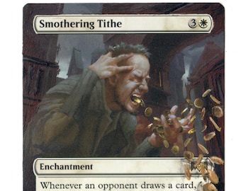 Smothering Tithe Altered Full Art MTG Magic Commander 2020 EDH Staple White Enchantment Pillow Fort