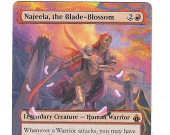 Najeela the Blade Blossom Altered Full Art MTG Magic Commander EDH Signed Pimp Birthday Gift