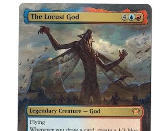 El Dios de la Langosta Alteró El Arte Completo MTG Magic Commander 2020 EDH Pintado Artista Firmado