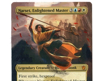 Narset Maestro Iluminado Arte Alterado MTG Comandante Mágico cEDH Cumpleaños Jeskai Regalo