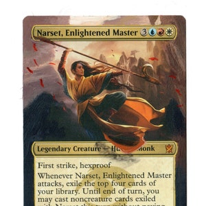 Narset Maestro Iluminado Arte Alterado MTG Comandante Mágico cEDH Cumpleaños Jeskai Regalo