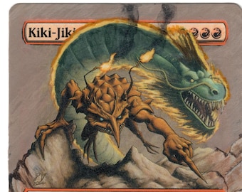Kiki-Jiki Mirror Breaker Arte alterado MTG Goblin Shaman Comandante pintado a mano