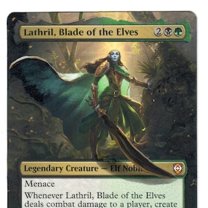 Lathril Blade of the Elves Altered Art MTG Magic Full Extended Commander Elf