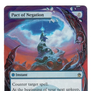 Pact of Negation Altered Art Borderless M25 Painted by Hand Counterspell CEDH