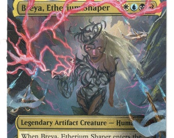 Breya Etherium Shaper Altered Art Full MTG Magic Commander Artifact Borderless