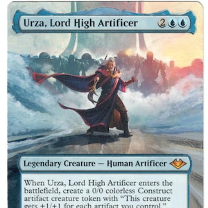 Urza Lord High Artificer Altered Full Art MTG Magic Kommandant EDH Geburtstagsgeschenk signiert