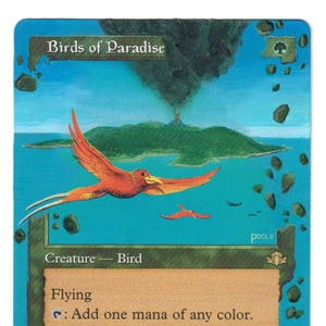 Uccelli del Paradiso Alterati Full Art MTG Retro Frame Dominaria Old School Legacy