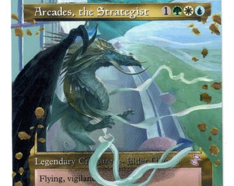 Arcades the Strategist Altered Full Art MTG Magic Elder Dragon Walls  Commander - Etsy UK