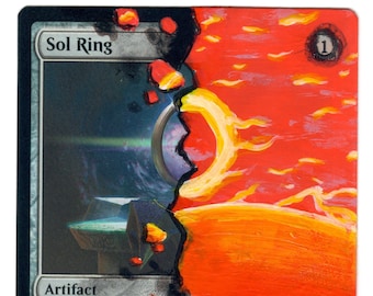 Sol Ring Altered Full Art MTG Magic Commander Deck Nerd Borderless Gift Present
