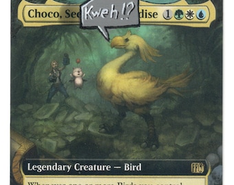 Choco Seeker of Paradise Altered Full Art Final Fantasy Set Legendary Bird  EDH - Etsy