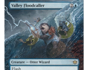 Invocador de inundaciones del valle Modificado Arte completo MTG cEDH Nutria Mago Rana Pájaro Ratas Premium