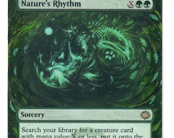 Ritmo de la Naturaleza Arte Alterado MTG Sin Bordes CEDH Dragonstorm Verde Extendido Raro