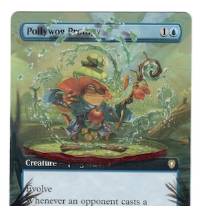 Pollywog Prodigy Altered Art MTG Frog Extended Borderless cEDH Bloomburrow