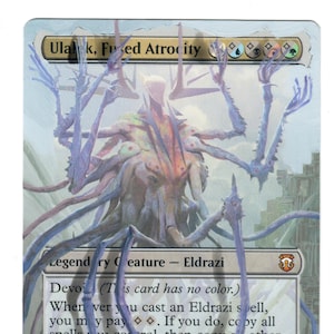 Ulalek Fusionado Atrocity Altered Art MTG Eldrazi Legendario Comandante sin lámina