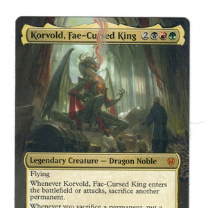 Korvold Fae Rei Amaldiçoado Alterado Arte Completa MTG Magic Commander cEDH Dragon Jund