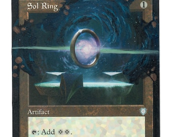 Sol Ring Arte alterado MTG Marco retro EDH Commander Artefacto básico Regalo increíble