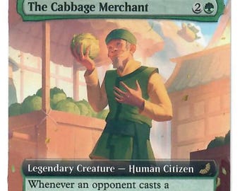 El comerciante de coles Arte completo alterado MTG Comida Avatar: La leyenda de Aang ATLA