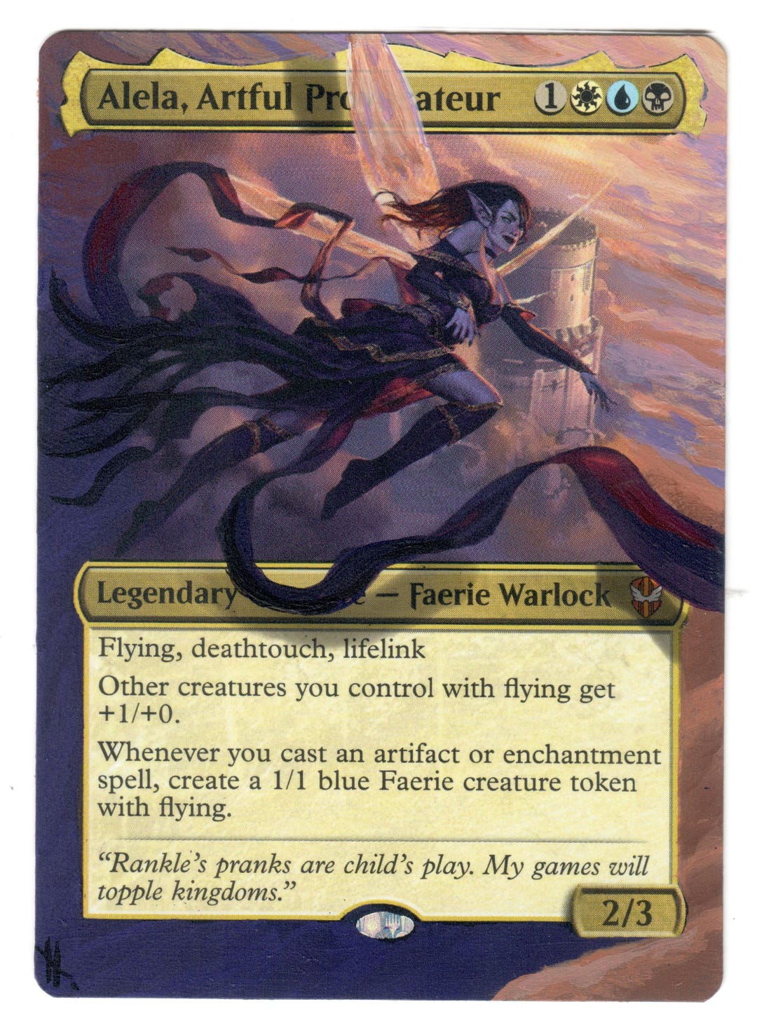 mtg alela artful provocateur commander deck Alela, Whenever you cast an artifact or enchantment spell Alela, Artful Provocateur | EDH