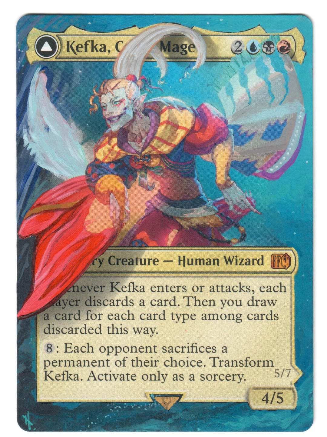 Kefka Court Mage Altered Borderless Art MTG CEDH Commander Final