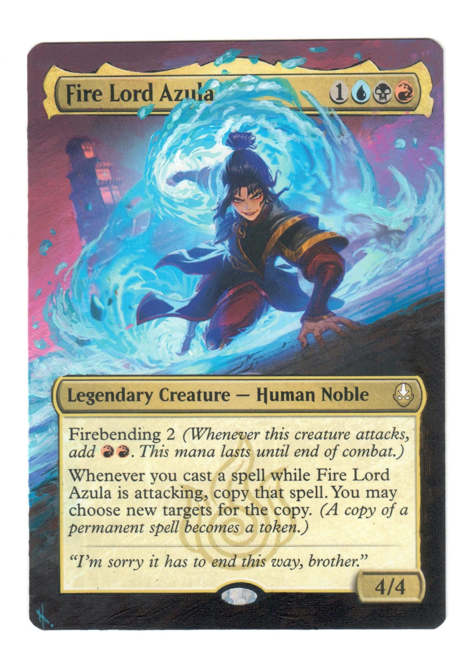 Fire Lord Azula Altered Full Art MTG Firebending Avatar Last Airbender ...