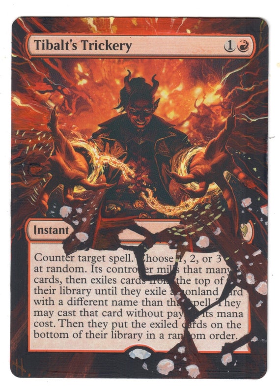 Tibalt's Trickery Altered Full Art MTG Magic Commander Kaldheim Borderless  Cool