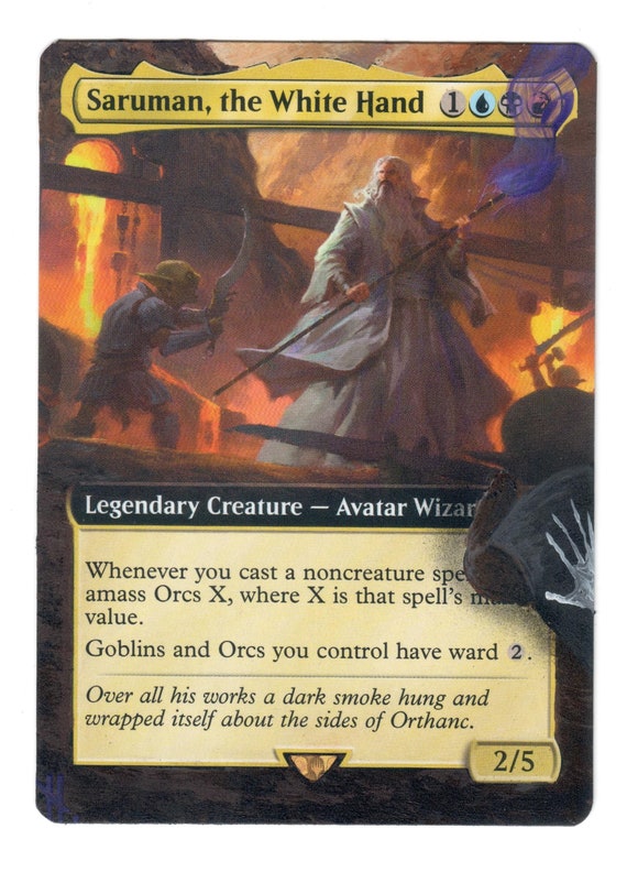 Saruman the White Hand Full Altered Art MTG Magic LOTR Lord Rings Amass  Legend - Etsy New Zealand