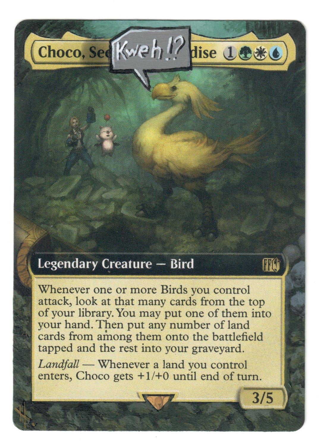 Choco Seeker of Paradise Altered Full Art Final Fantasy Set Legendary Bird  EDH - Etsy