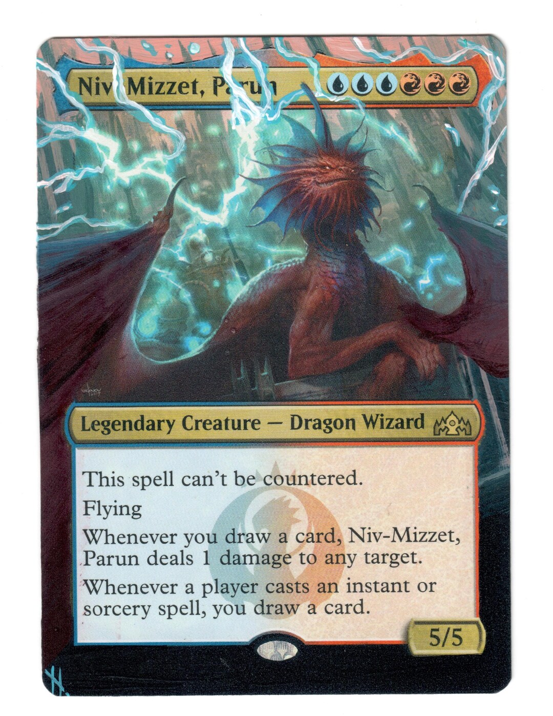 Niv mizzet Parun Altered Full Art MTG Magic Commander EDH Painted Gift Niv mizzet Parun Altered Full Art MTG Magic Commander EDH Painted Gift