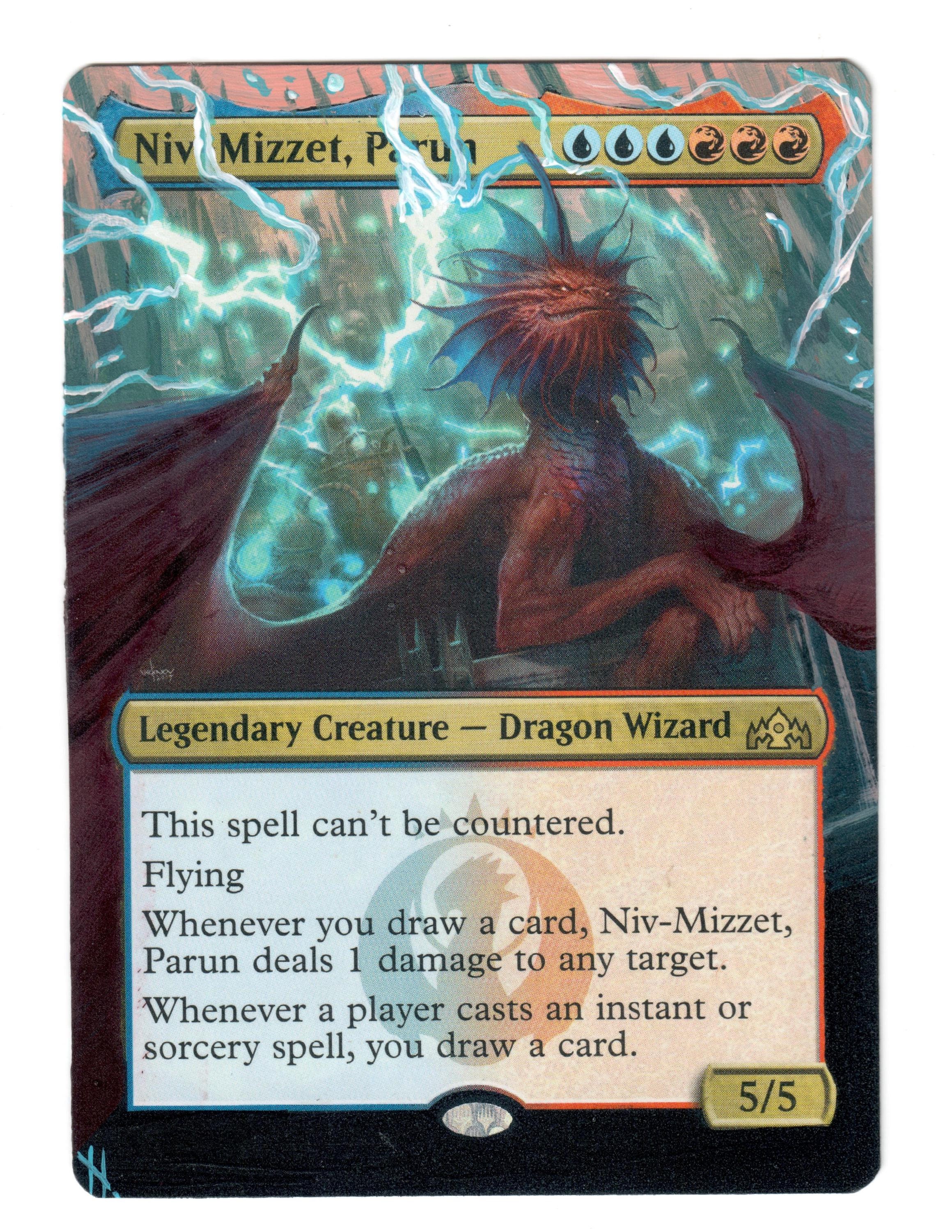 Niv-mizzet Parun Altered Full Art MTG Magic Commander EDH Painted