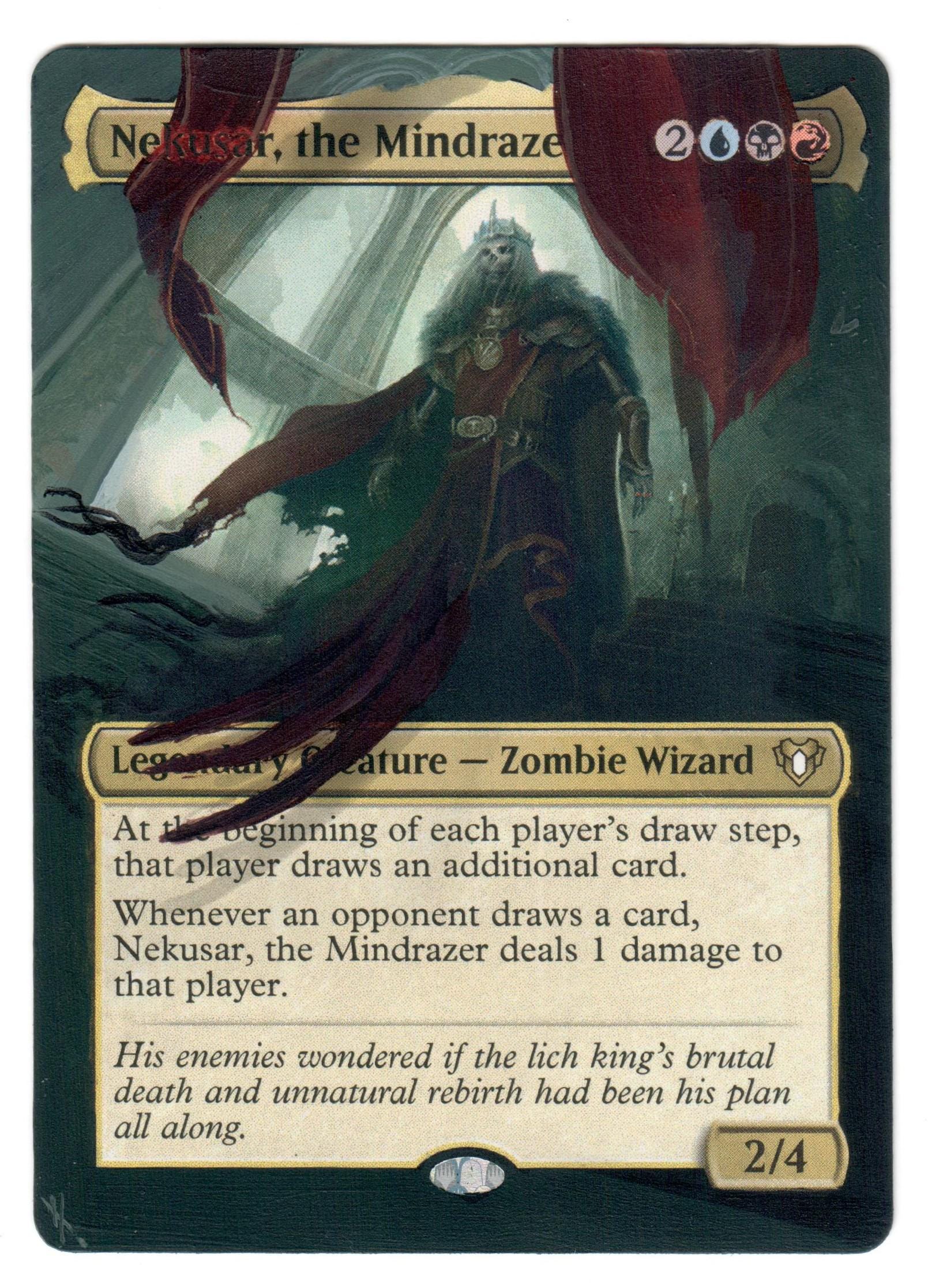 Nekusar the Mindrazer Altered Full Art MTG Cedh Borderless Zombie