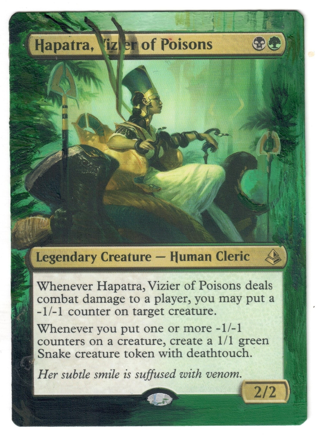 MTGカード　いろいろ Hapatra Vizier of Poisons Full Art Altered MTG Magic Extended