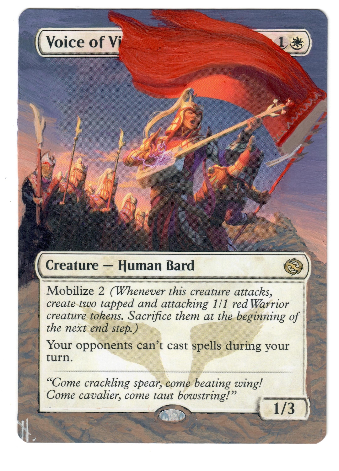Voice of Victory Altered Art MTG CEDH Borderless Dragonstorm