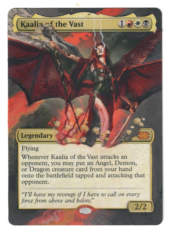 Kaalia of the Vast Altered Full Art MTG Magic Borderless EDH Angel Demon Dragon Kaalia of the Vast Altered Full Art MTG Magic Borderless EDH Angel Demon Dragon