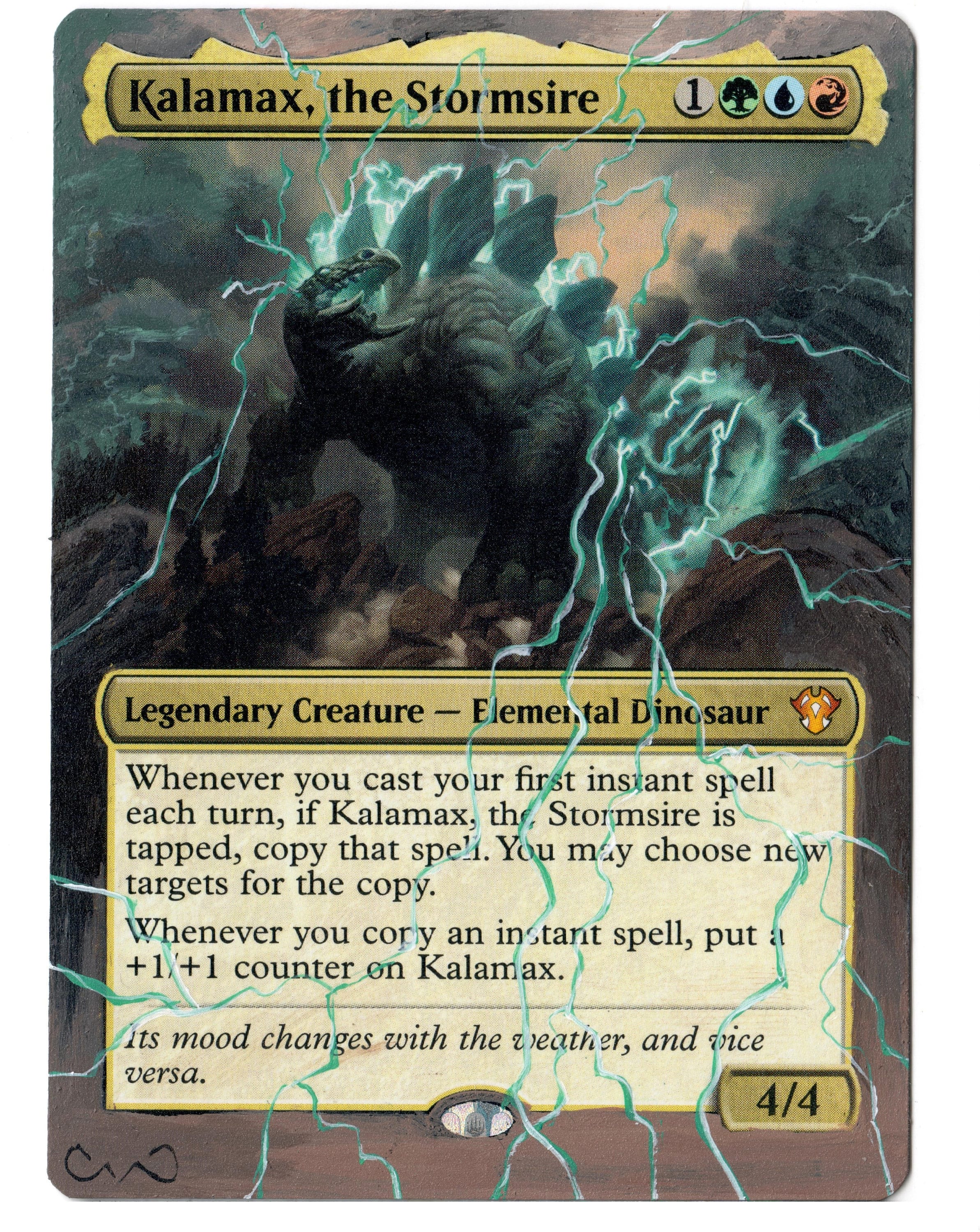 嵐の父カラマックス 改変版 フルアート MTG マジック 統率者 嵐の父カラマックス 改変版 フルアート MTG マジック 統率者