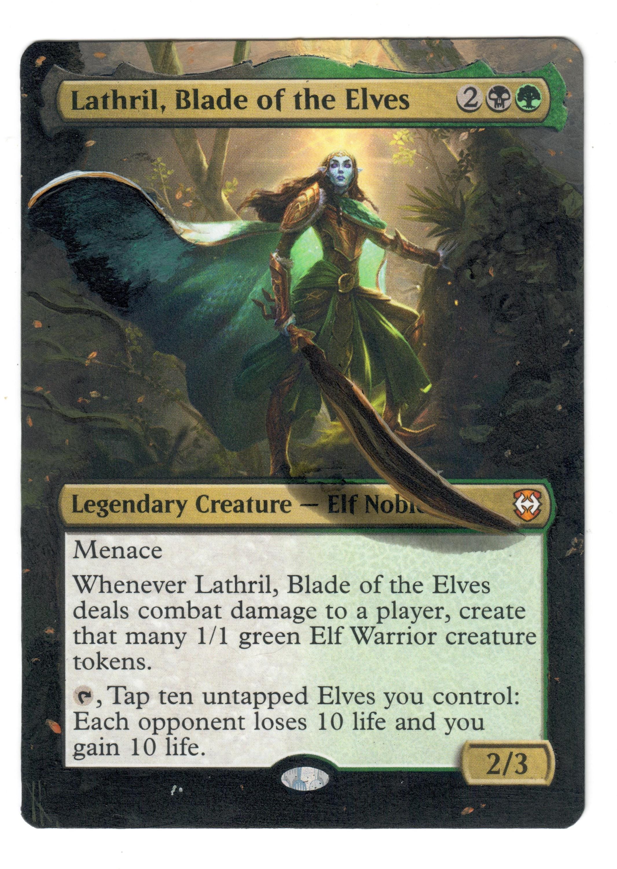 ラスリル・ブレード・オブ・エルフ オルタードアート MTG マジック