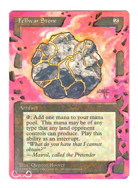 Fellwar Stone Altered Art MTG Magic Commander EDH Painted
