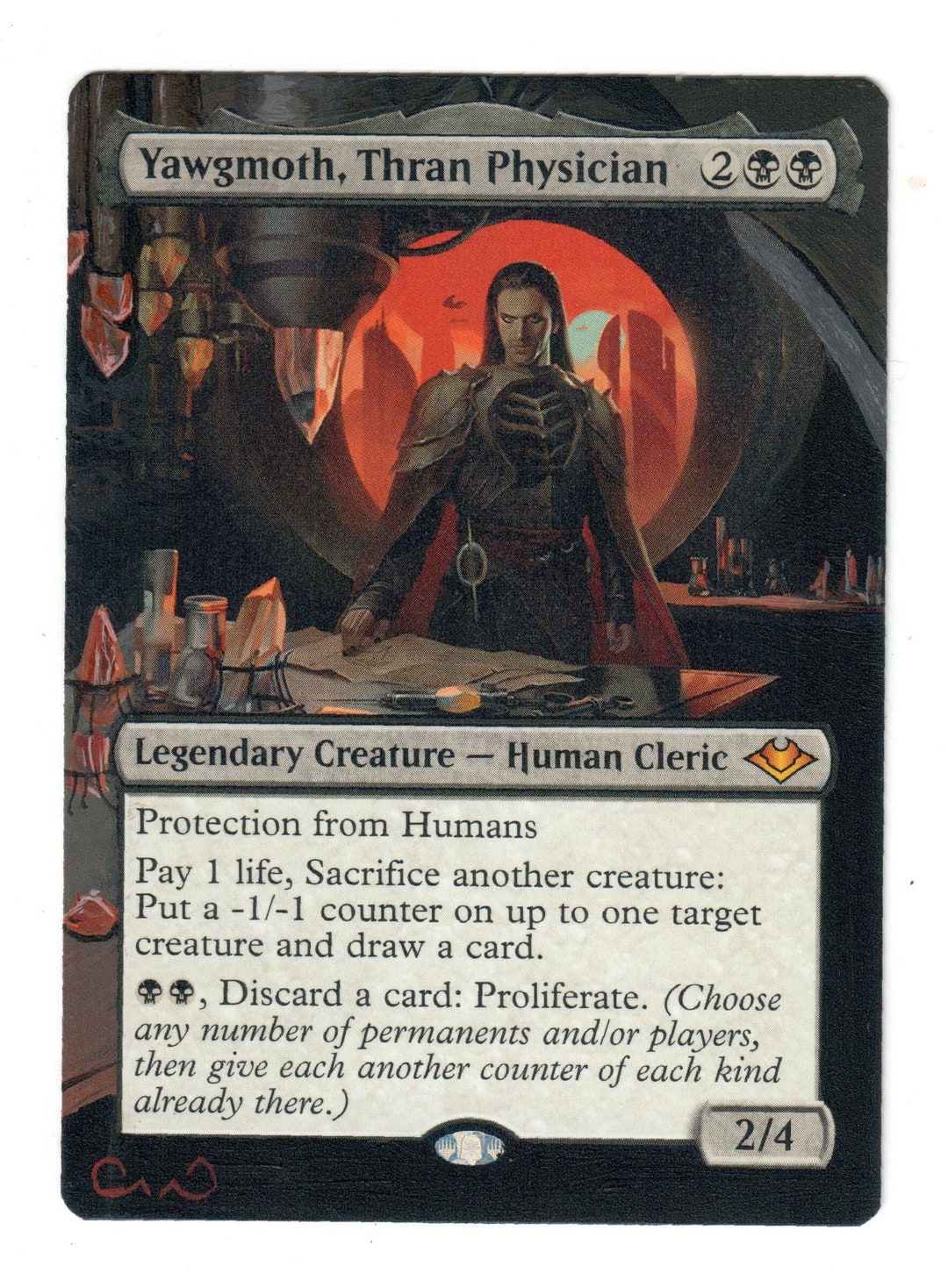 Yawgmoth Thran Physician Altered Full Art MTG Magic Yawgmoth Thran Physician Altered Full Art MTG Magic