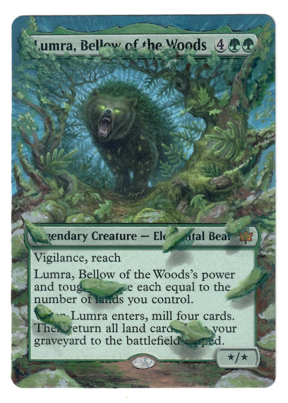 Lumra Bellow of the Woods Altered Full Art MTG Landfall Bear CEDH Mono  Green - Etsy