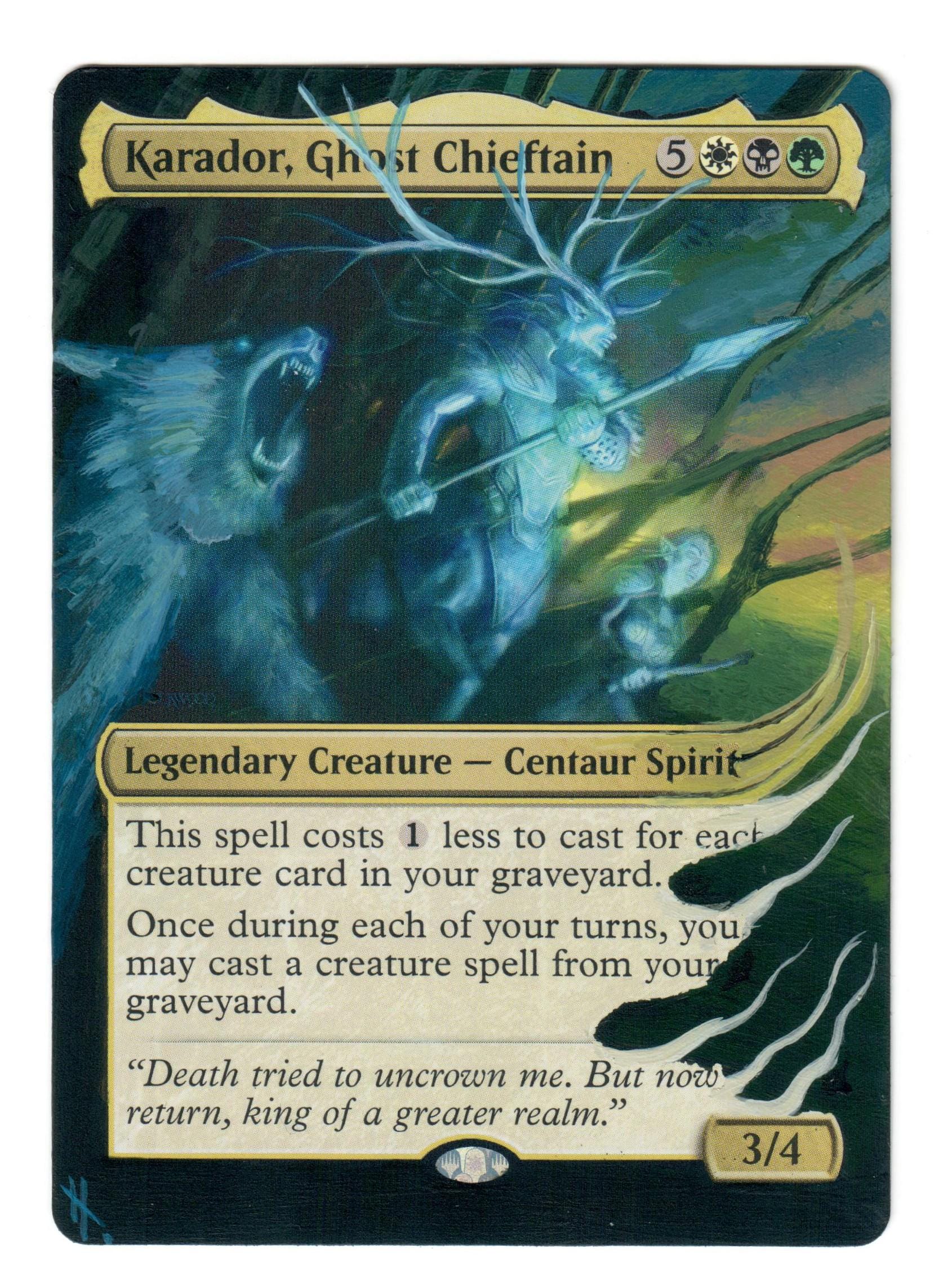 Karador Ghost Chieftain Altered Full Art MTG Magic EDH Reanimator Abzan Junk - Etsy Norway Karador Ghost Chieftain Altered Full Art MTG Magic EDH Reanimator Abzan Junk - Etsy Norway