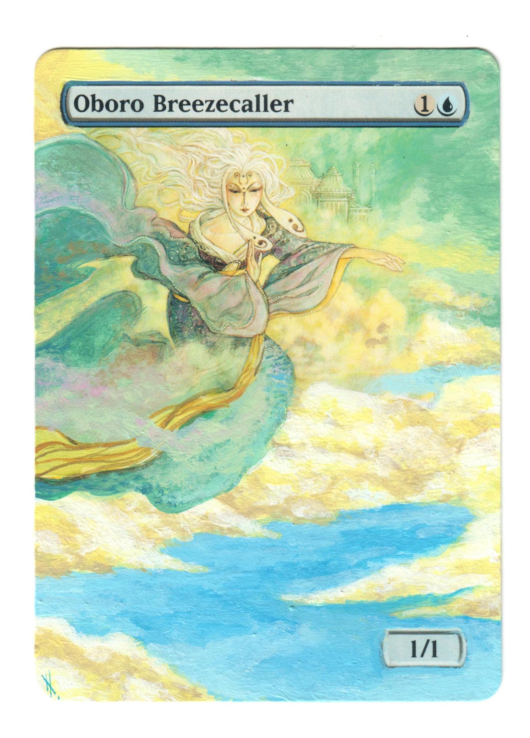 Oboro Breezecaller Altered Art Textless MTG CEDH Thrasios Deck