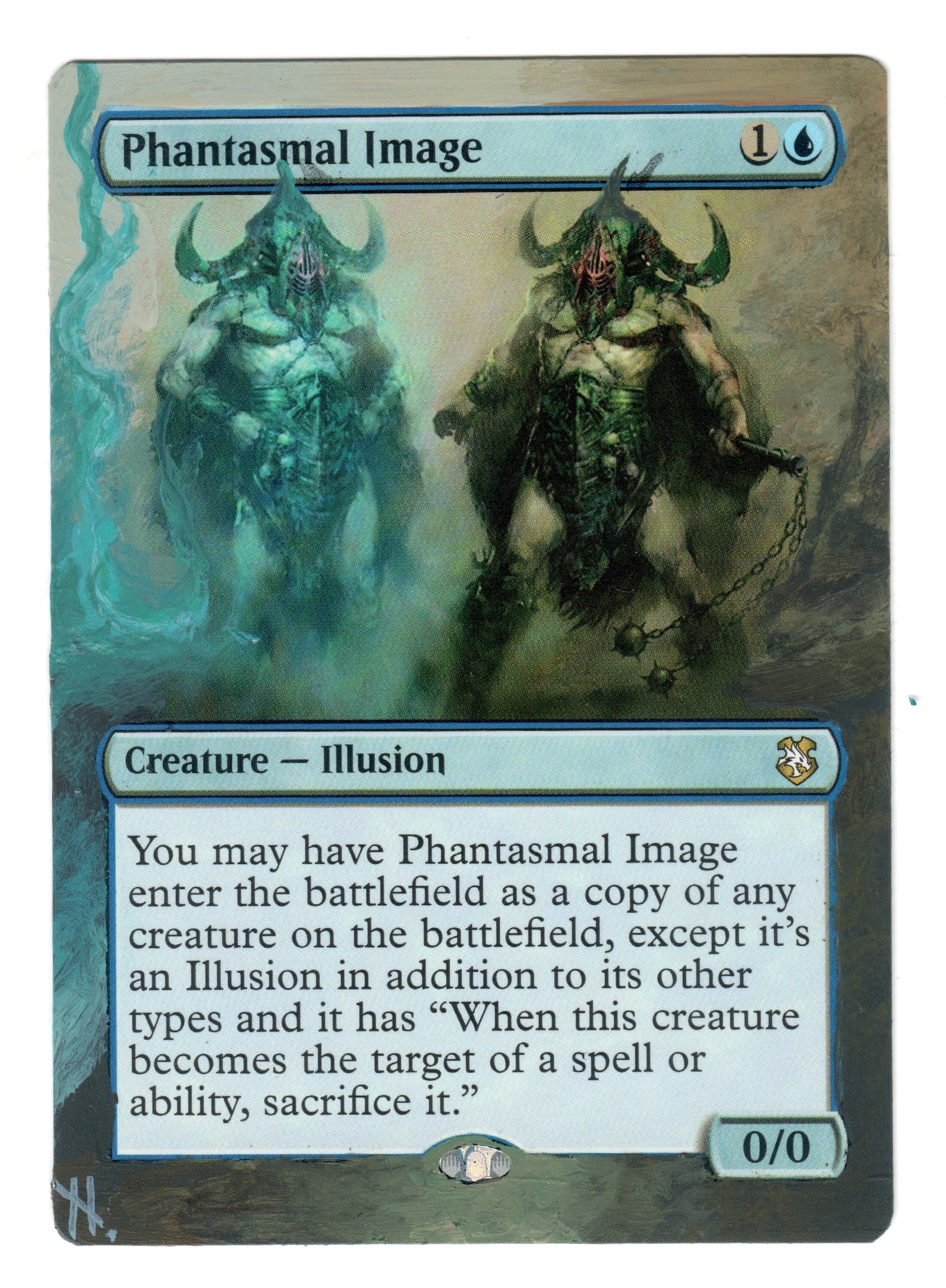 Phantasmal Image Altered Full Art MTG Magic the Gathering Clone Borderless  Cedh - Etsy New Zealand, image size:2204x3000