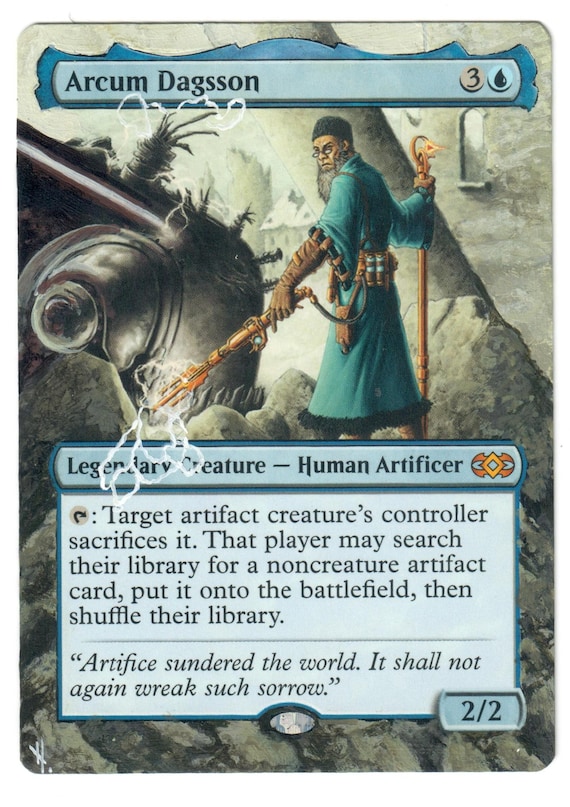 Arcum Dagsson Altered Full Art CEDH Mono Blue Commander Artifact