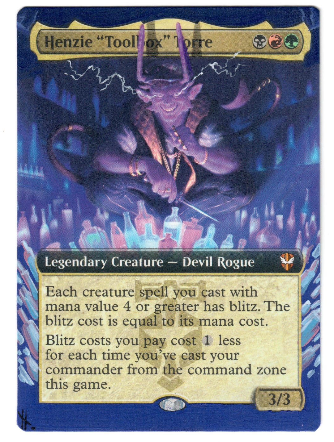 Henzie Toolbox Torre Altered Full Art MTG Magic Devil Legendary
