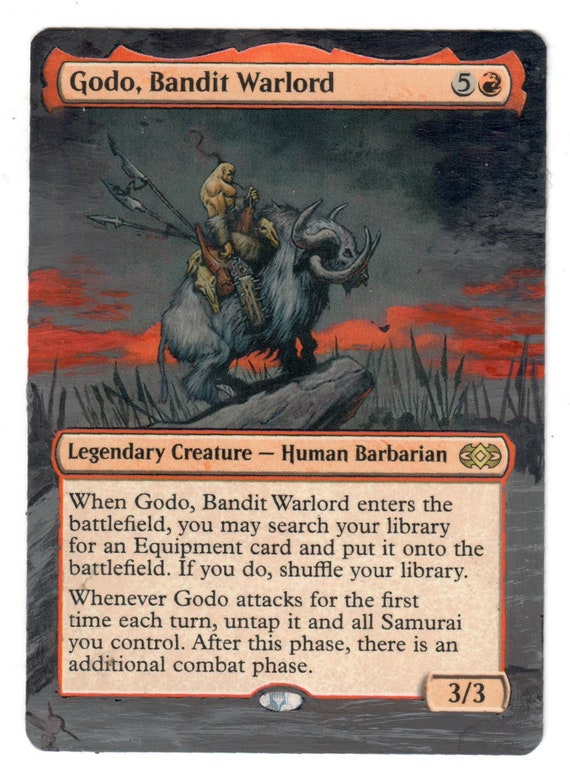Godo Bandit Warlord Altered Full Art MTG Magic Commander Cedh Equipment Legendary - Etsy Denmark Godo Bandit Warlord Altered Full Art MTG Magic Commander Cedh Equipment Legendary - Etsy Denmark