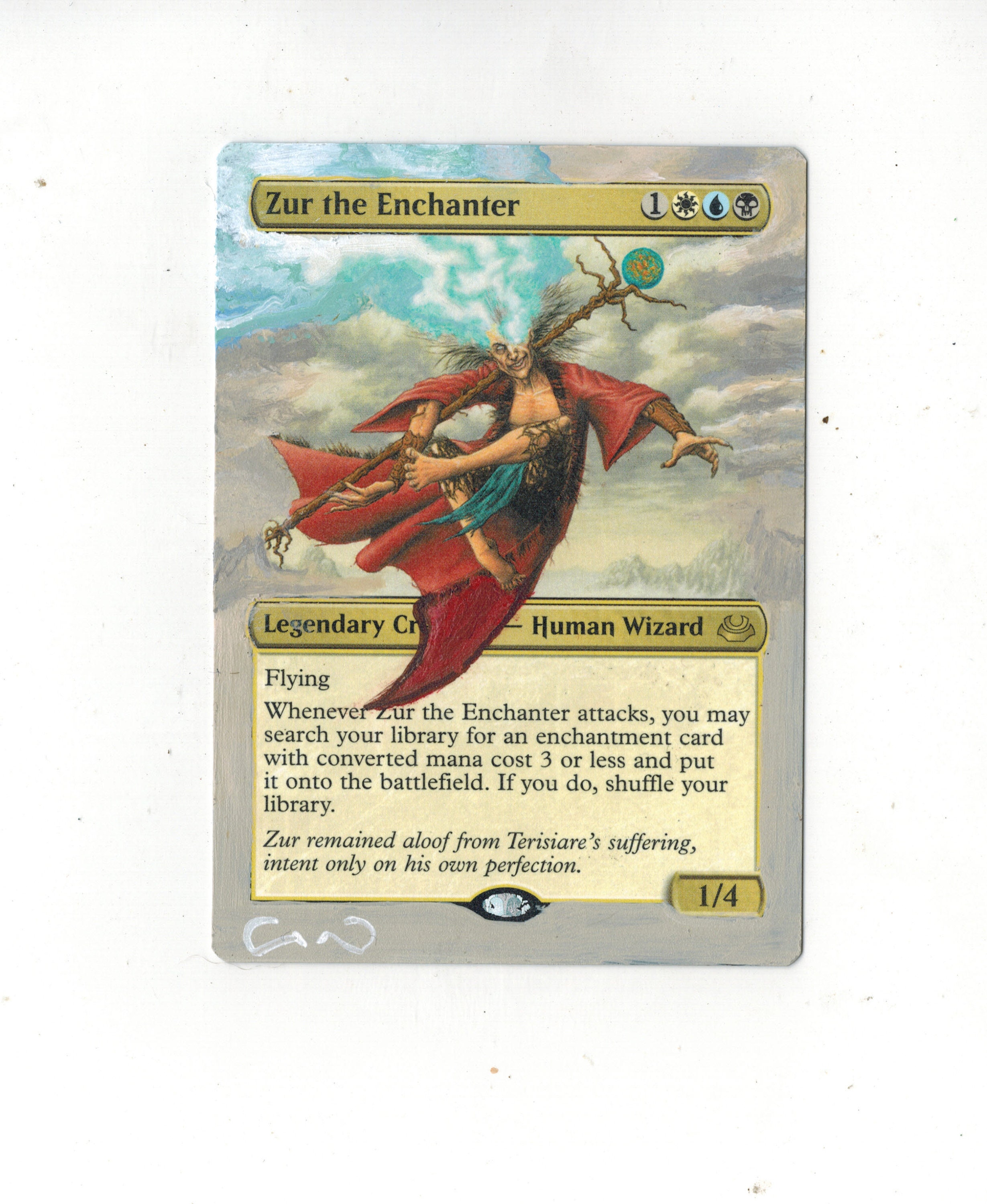 Zur the Enchanter Altered Full Art MTG Magic Commander EDH Painted Gift